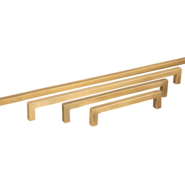 Kitchen drawer pulls | 6 sizes | Solid brass handles to give your kitchen the makeover it deserves.  Superb quality from The Foundryman.