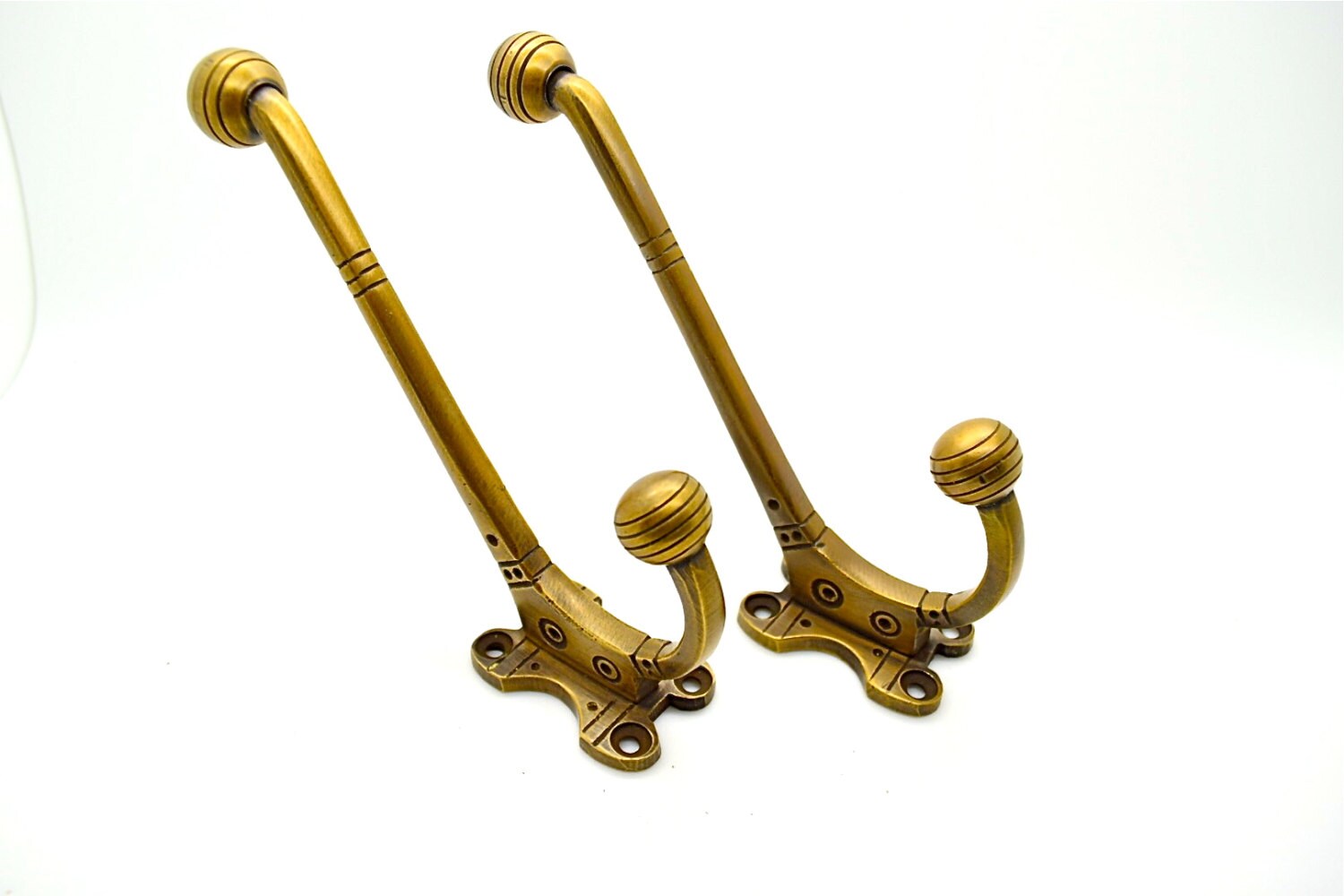 Brass coat hooks. wall door hooks. Clothes rack hooks. Towel Etsy