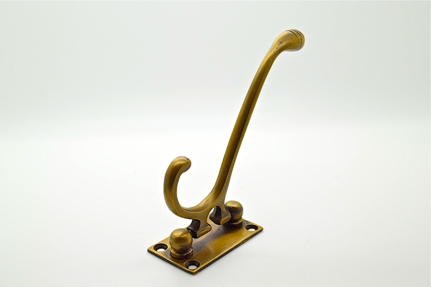 1 X Victorian Brass Hooks. Folding Boat Hooks. Bathroom Towel Hooks.  Antique Brass Hooks. Coat Clothes Hooks. Cabin Porch Hooks. 