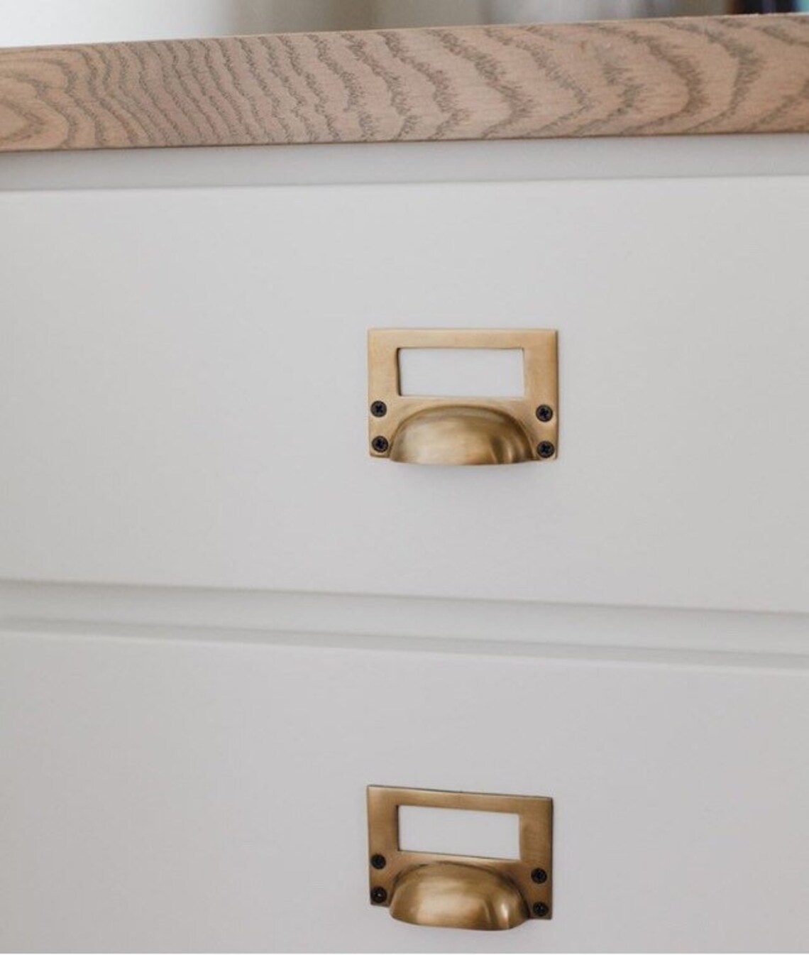 Brass drawer handles. Metal drawer handles . Filing storage Etsy