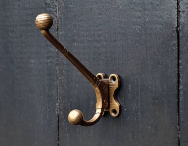 brass wall hook rack