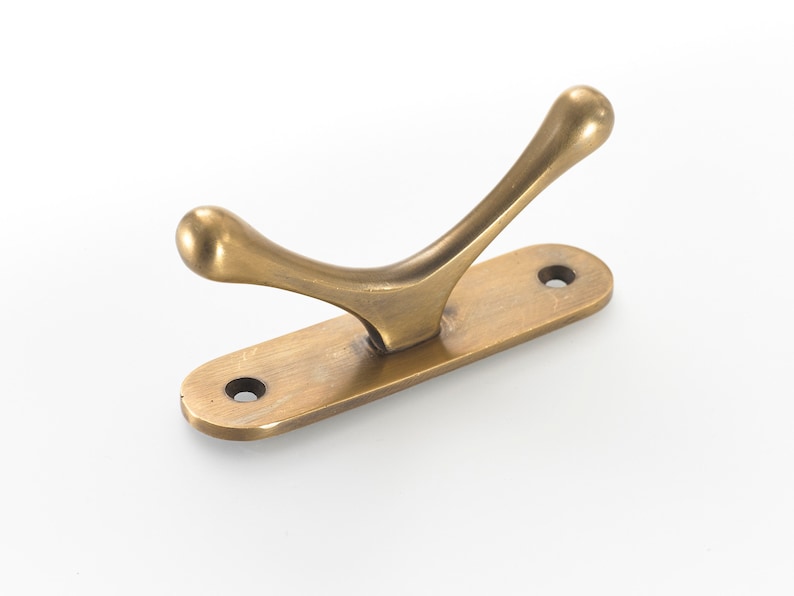 Curtain Tie Back Antique Brass Hook Marine Hooks Image 0