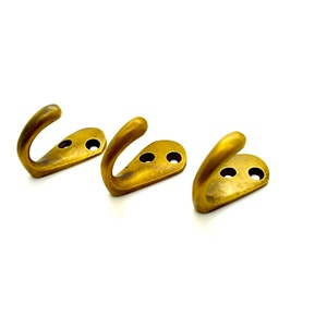mini wall hooks. Bathroom towel hooks. Kitchen bedroom hooks. Wall peg boards. Hooks and storage. Vintage industrial. Retro brass old.