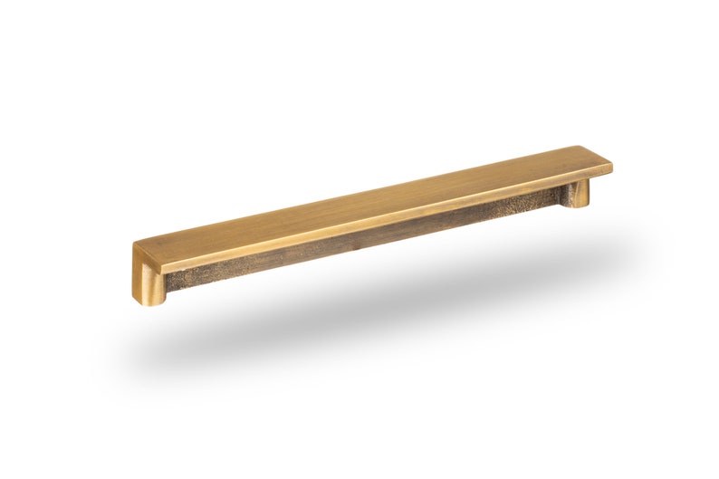 L Shaped Solid Brass Kitchen Drawer Handles. This style is available in two sizes with over 100 other styles to select. image 5