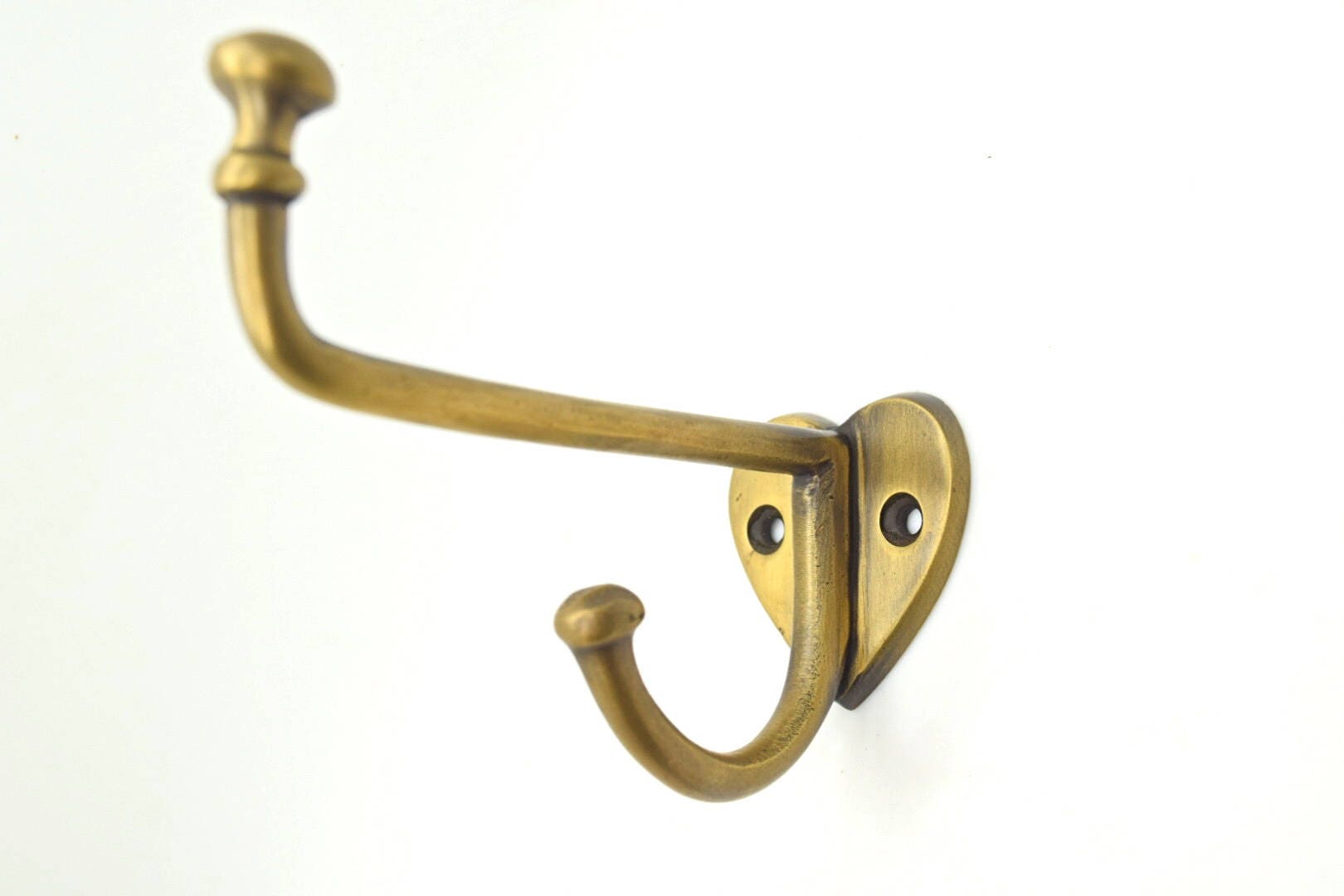Wall hooks . x1. Brass door hooks,.Clothes coat hooks. Bedroom decor. Wall  art. Brass handles. Drawer handles . Towel hooks . Vintage brass