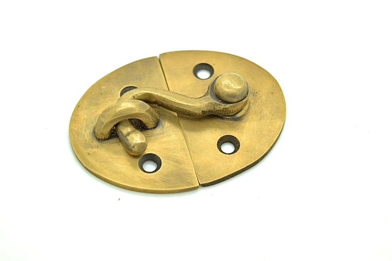 Solid brass cupboard door latch / catch. Choose from over 5 small catches. Perfect for kitchen doors, furniture or small storage areas. image 2