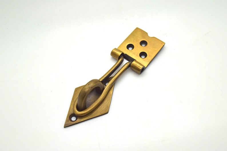 Brass box latch for padlocks image 1