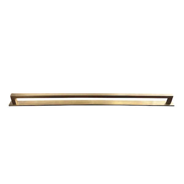Solid brass square handles with backplate