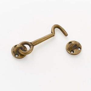 3 Brass Door Hook Catch image 2