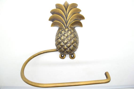 Pineapple Bathroom Decor. Loo Roll Holders Made From Solid Brass Supplied With Fitting Screws.choose From 5 Designs. Etsy