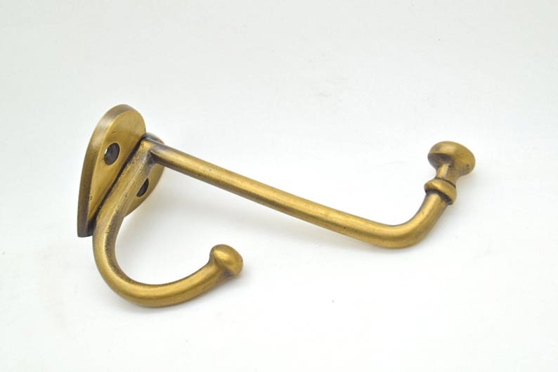 Wall hooks . x1. Brass door hooks,.Clothes coat hooks. Bedroom decor. Wall art. Brass handles. Drawer handles . Towel hooks . Vintage brass image 3