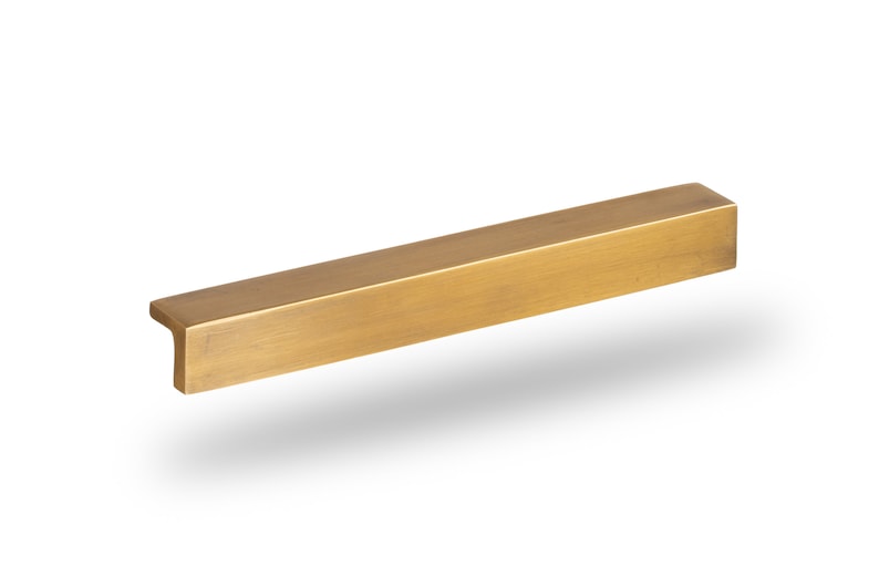 L Shaped Solid Brass Kitchen Drawer Handles. This style is available in two sizes with over 100 other styles to select. image 2