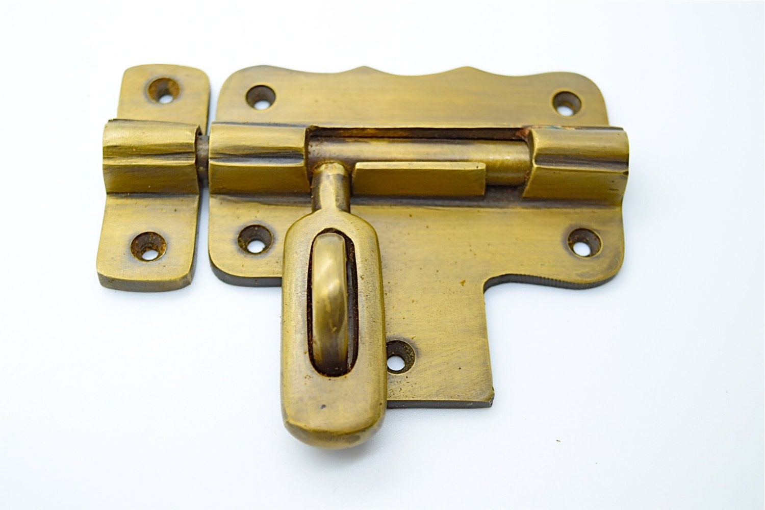 Vintage door lock . Antique brass lock. Old brass lock. Brass Etsy