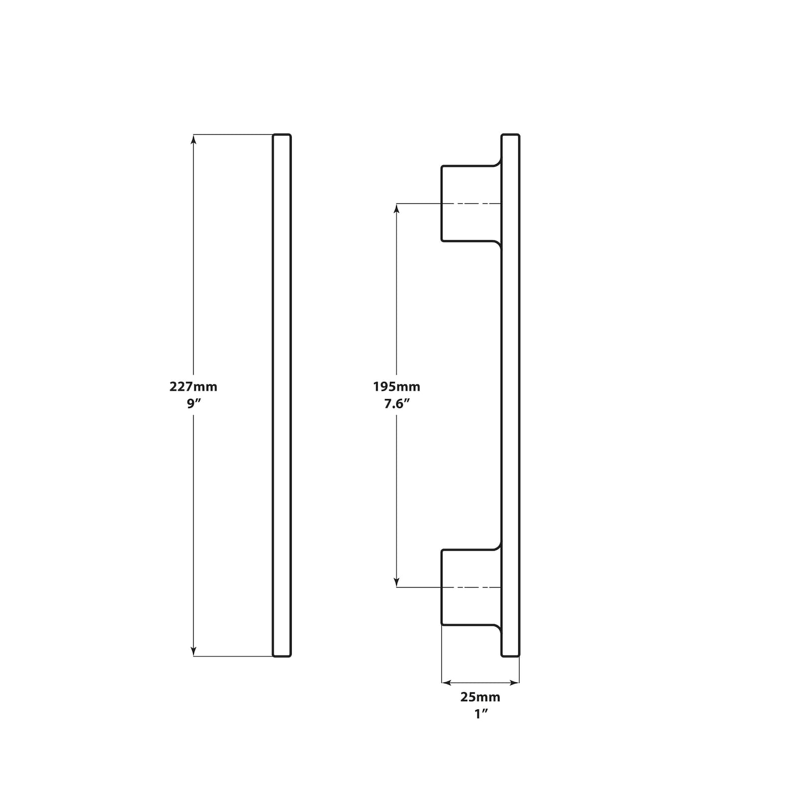 Kitchen Drawer Pulls 3 Sizes Solid Brass Straight Flat Bar Handles to