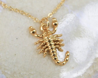 Gold Scorpian Necklace