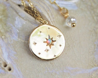 Opal Star Necklace