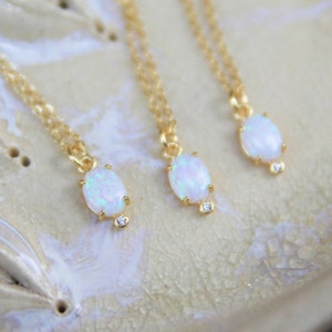 Gold Opal Necklace