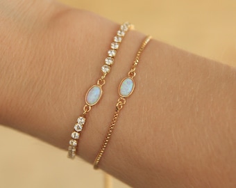 Gouden opaal armband