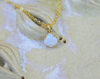 Dainty Opal Necklace