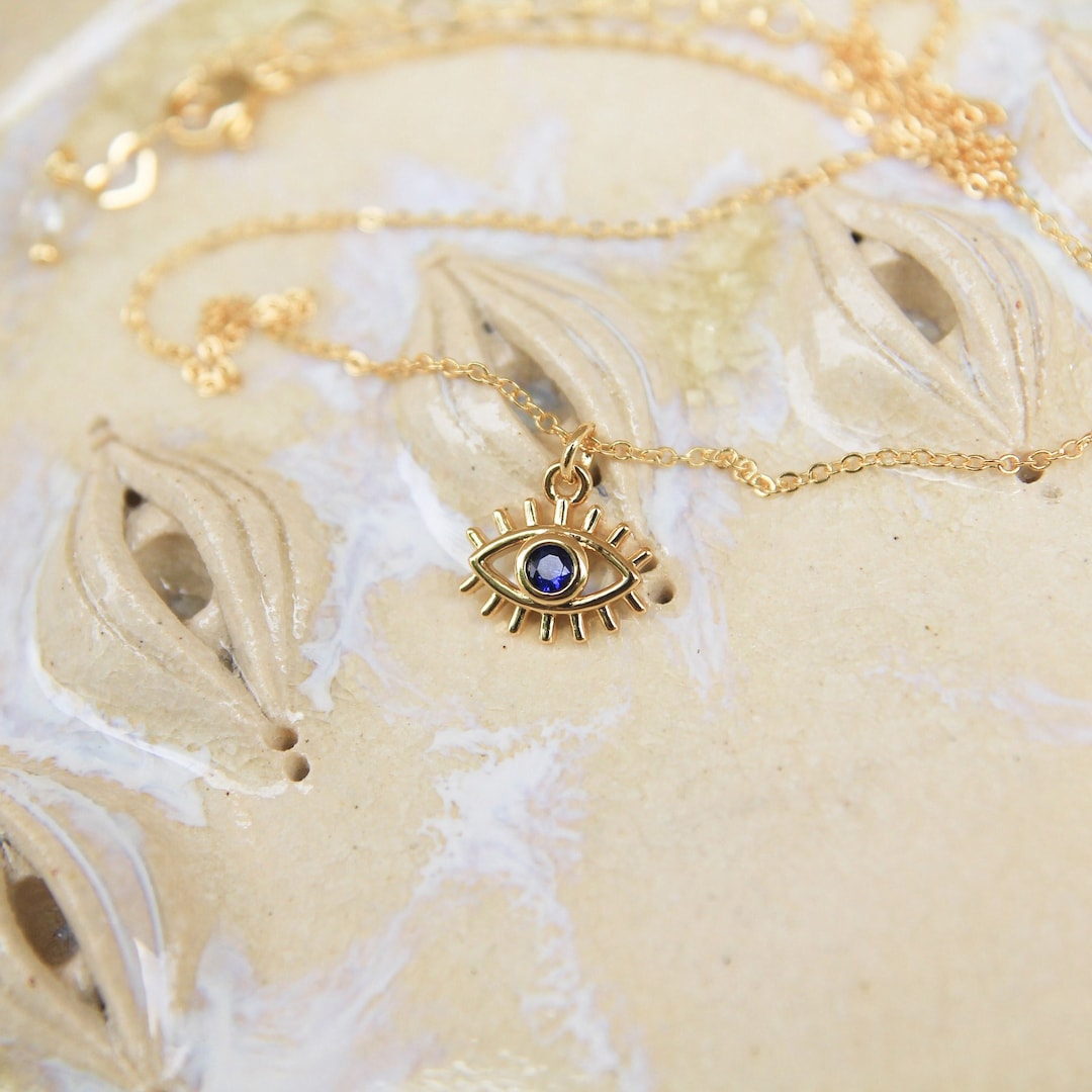 Gold Eye Necklace - Etsy