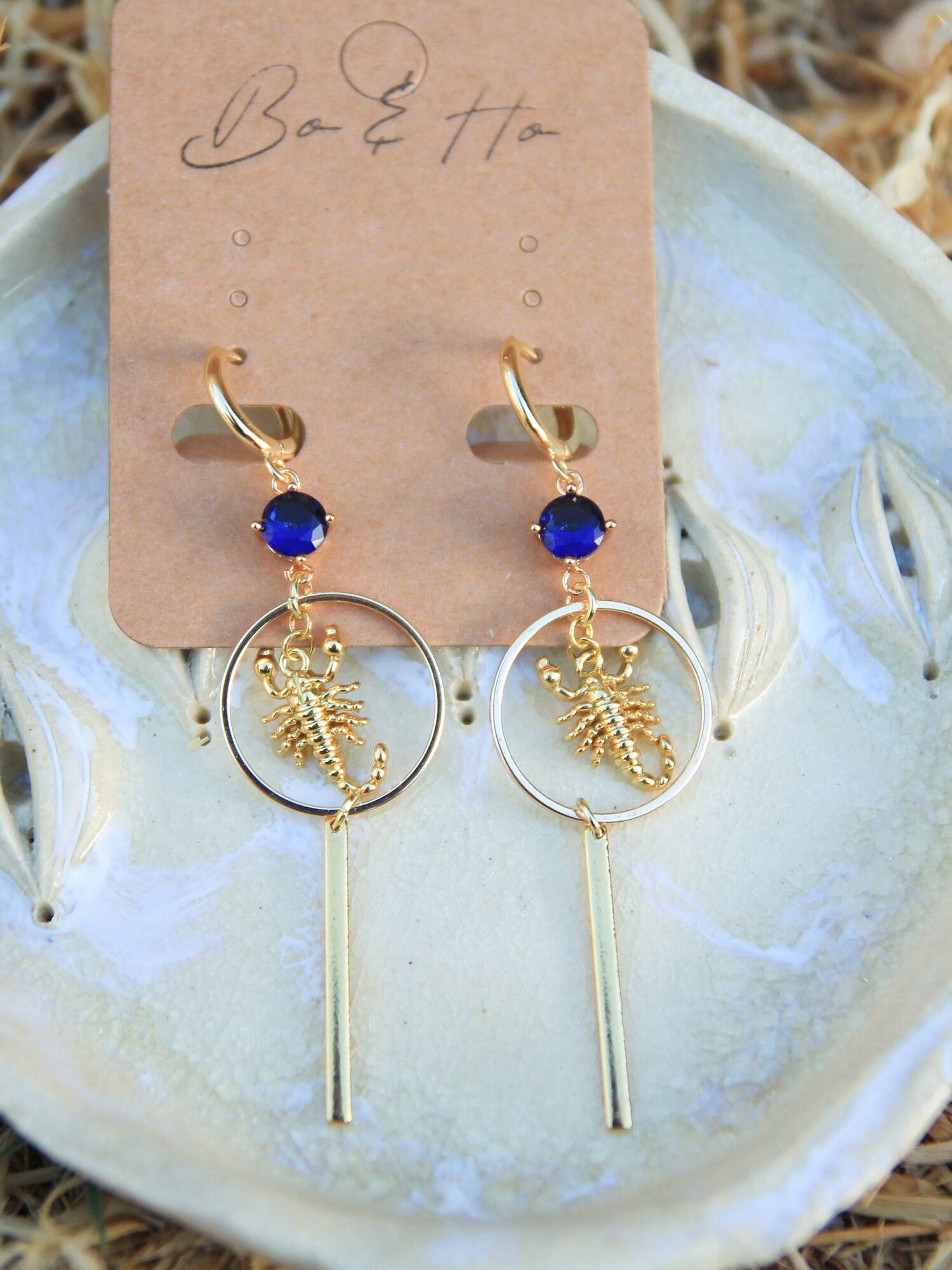 Gold scorpion earrings new arrivals