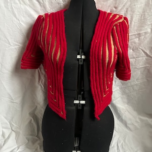 1940s striped bolero