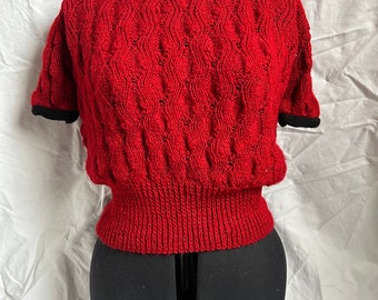 1930s short sleeved sweater