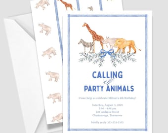 PRINTED It's A Jungle Out There Birthday Invitation