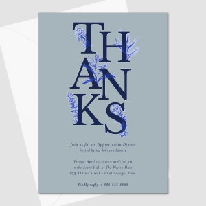 PRINTED Appreciation + Thanks Dinner Party