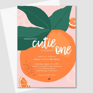 PRINTED Our Little Cutie Birthday Invitation