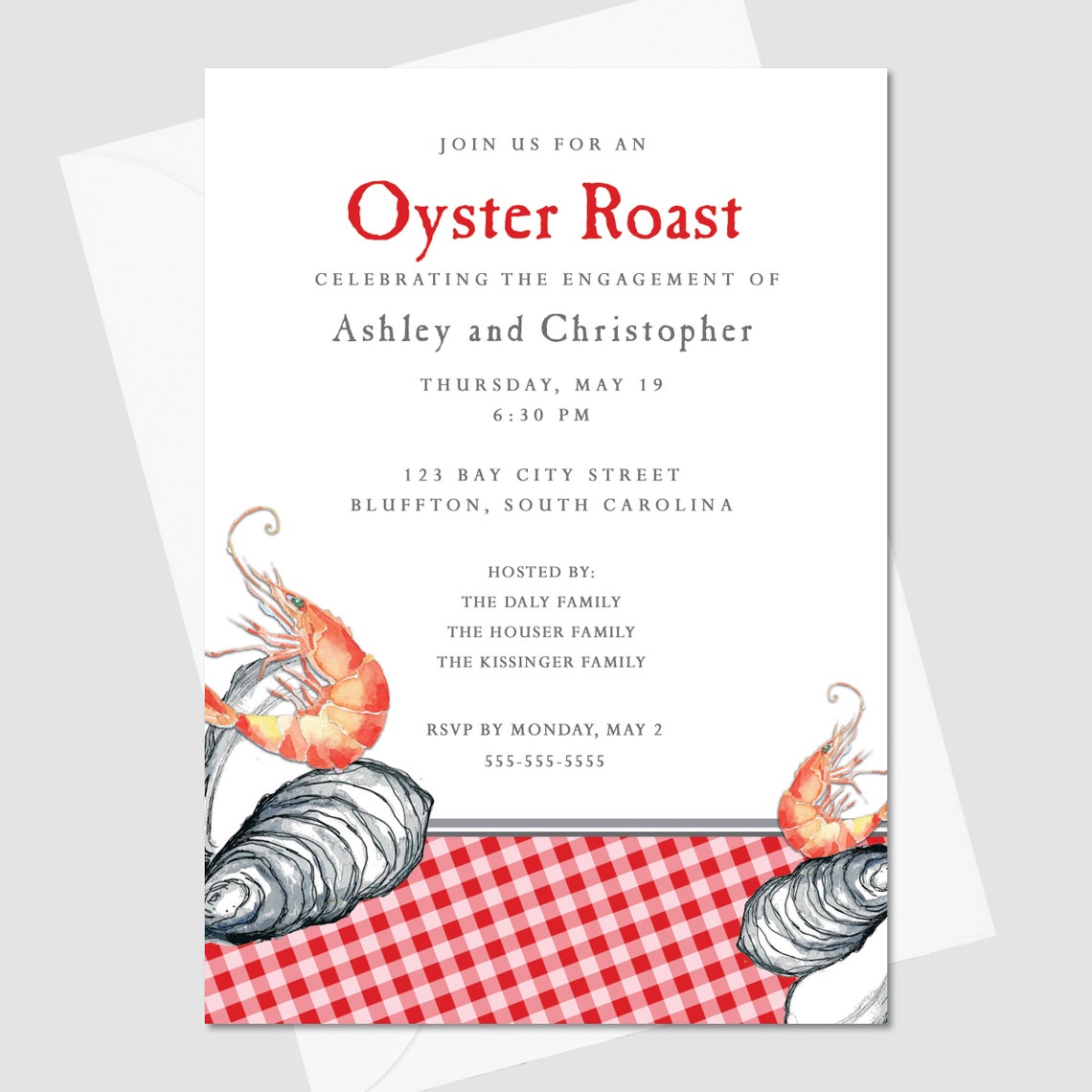 DIGITAL Oyster Roast Engagement Party Invitation | Etsy