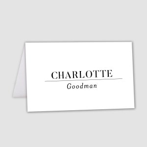 Tarjetas de lugar IMPRESAS: legibles y sofisticadas