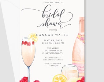 PRINTED Mimosa Sunrise Bridal Shower Invitation