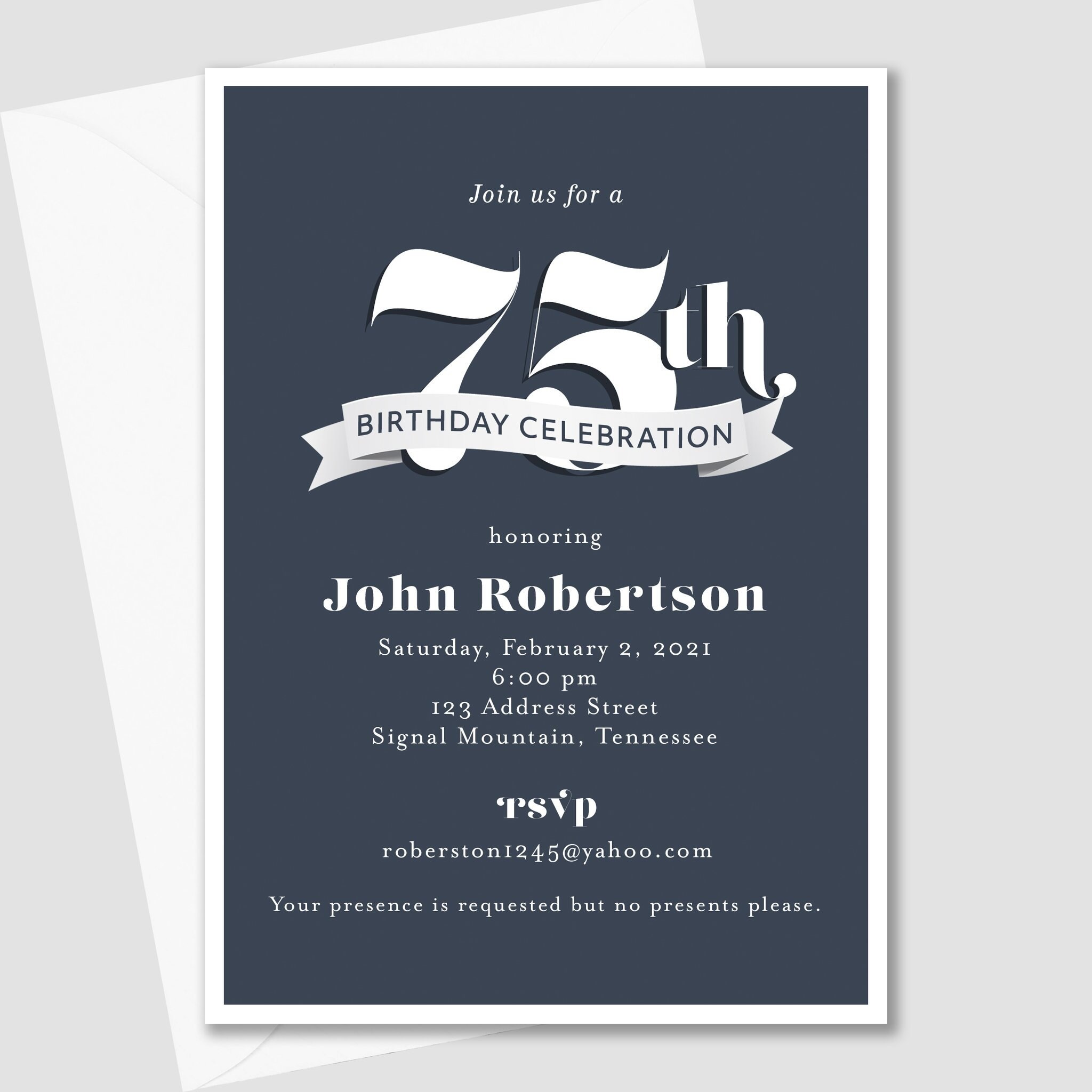 DIGITAL Classic Milestone Birthday Invitation Etsy