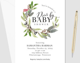 PRINTED Drive By Baby Shower