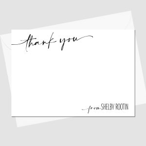 PRINTED Simple Thank You Notecard
