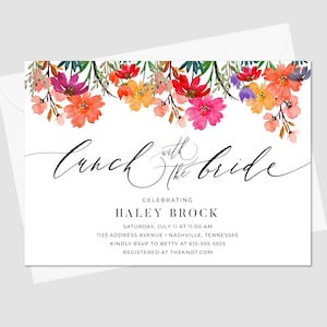 PRINTED Warm Floral Luncheon Bridal Shower