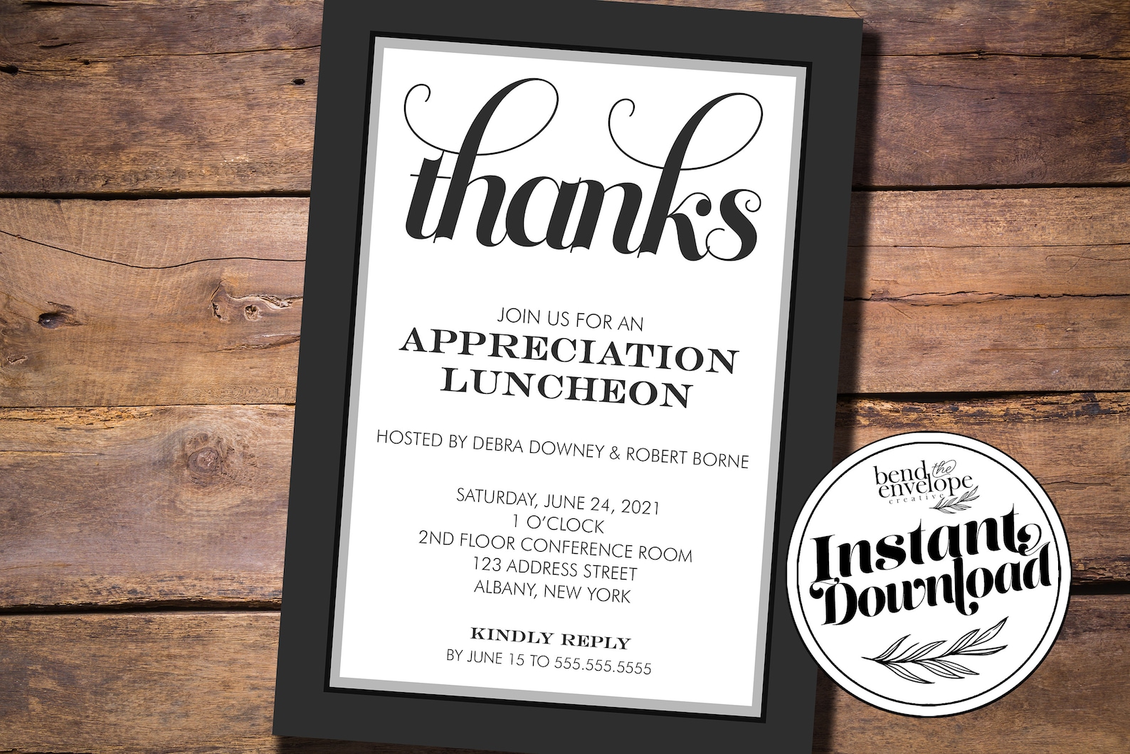Editable Invitation Appreciation Luncheon Appreciation Dinner Etsy