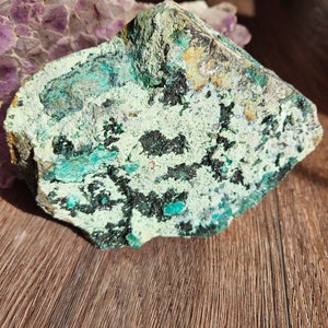 Atacamite & Chrysocolla Self-Standing Cabinet Specimen | Rare Mineral | La Farola Mine, Tierra Amarilla, Chile