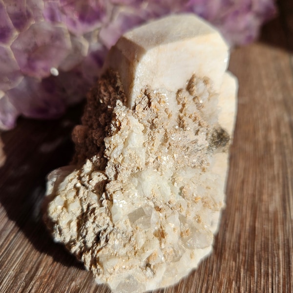 XL Microcline Feldspar Crystal with Albite, Muscovite & Quartz | Pakistan