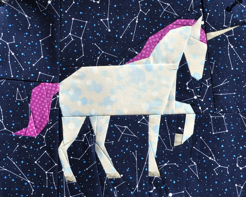 Unicorn Foundation Paper Piecing Pattern FPP Pattern Quilt - Etsy