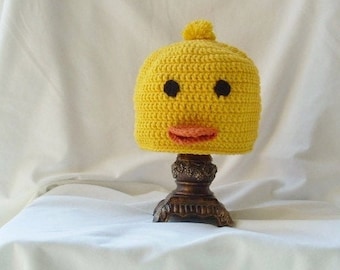 Chicken Beanie, Duck Crochet Animal Costume Hat, Fun Winter Hat, LiLphanie's Line