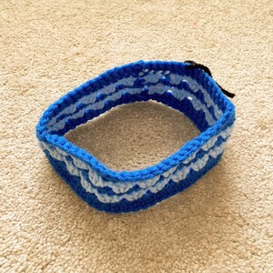 Toddler Blue Crochet Headband image 2