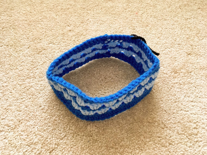 Toddler Blue Crochet Headband image 2