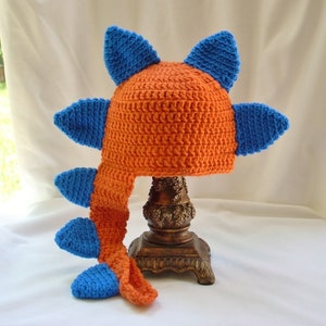 Baby Boy Dinosaur Animal Hat, Crochet Dragon Costume Hat, Fun Winter Hat