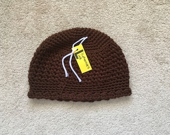 Child Brown Winter Knit Texture Hat