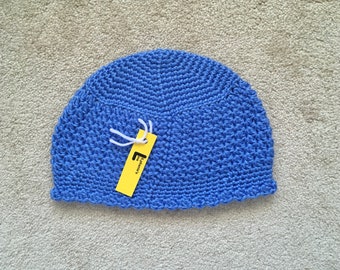 Teen Blue Winter Knit Texture Hat