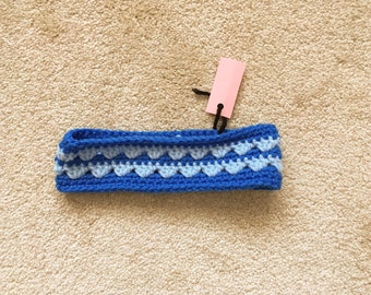 Toddler Blue Crochet  Headband