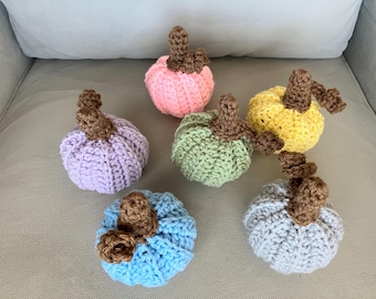 Pastel Rainbow Stuffed Pumpkin Set