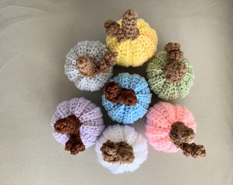 Pastel Rainbow Stuffed Pumpkins - mix and match